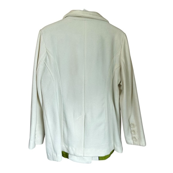 NWT Steve Madden Ivory Wool Blend Pea Coat XL - Picture 4 of 12